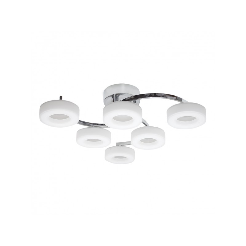 Plafón Tokio cromo 6x12W LED 4000K Fabrilamp